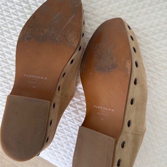 Clergerie Suede Studded Clogs - Picture 6 of 8